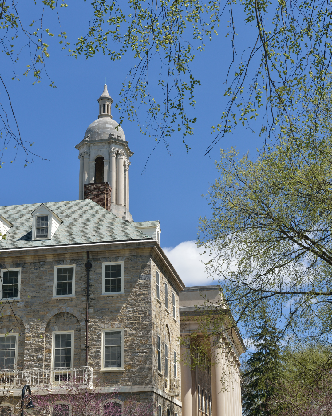Photo of the east side of the Old Main building